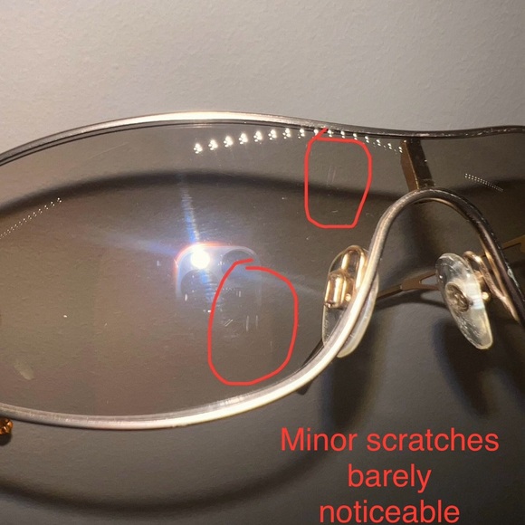 Authentic RARE Vintage Y2K CHANEL Crystal CC Logo Shield Sunglasses 4073-B - Picture 9 of 16